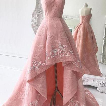 Pd80601 Pink Prom Dress,strapless Evening..