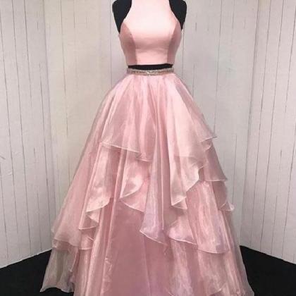 Pd90808 Pink Prom Dress,two Pieces Evening..