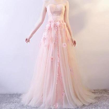 Pd90809 Pink Prom Dress,a-line Evening..