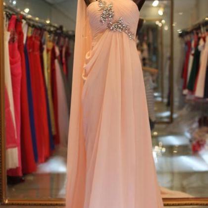 Pd91214 Pink Prom Dress,Chiffon Wed..