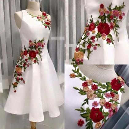 Charming Prom Dress,Embroidery ,flo..