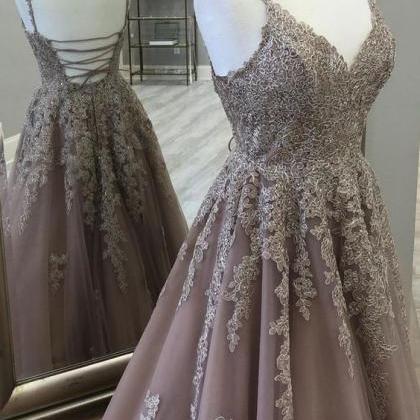 Charming Prom Dress,tulle Prom Gown,backless..