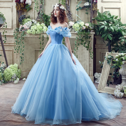 Bg01 Elegant Tulle Ball Gown,pleat Prom..