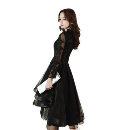 Black High Low Lace Dress main image 1
