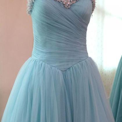 2015 Elegant Sweetheart Prom Dress Sequined Tulle..