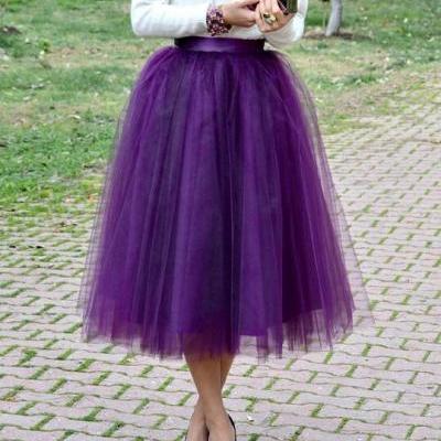 S090111 Charming Women Skirt,Tulle Skirt,Spring/Autumn Skirt,Fashion Street Style Skirt