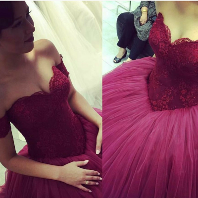 Pd10304 Charming Prom Dress,Tulle Prom Dress,Ball Gown Prom Dress,Sweetheart Prom Dress,Noble Prom Dress