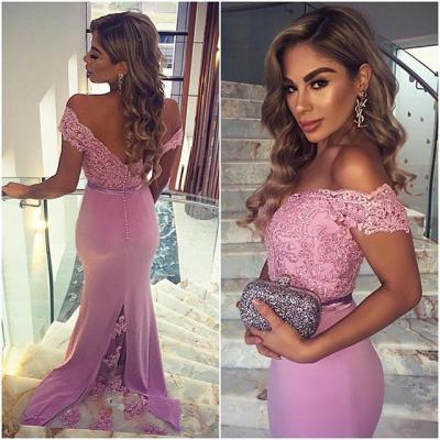 Pd12213 Charming Prom Dress,Off The Shoulder Prom Dress,Mermaid Prom Dress,Appliques Prom Dress,Backless Prom Dress