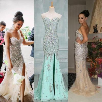 Pd60809 Charming Prom Dress,Sweetheart Prom Dress,Beading Prom Dress,Chiffon Dress,Mermaid Evening Dress