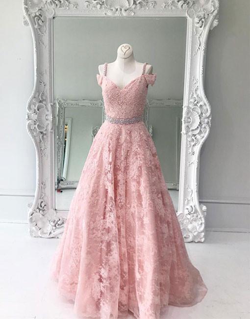 Pd70913 Charming Prom Dress,lace Prom Dress, A-line Dress,v-neck Evening Dress