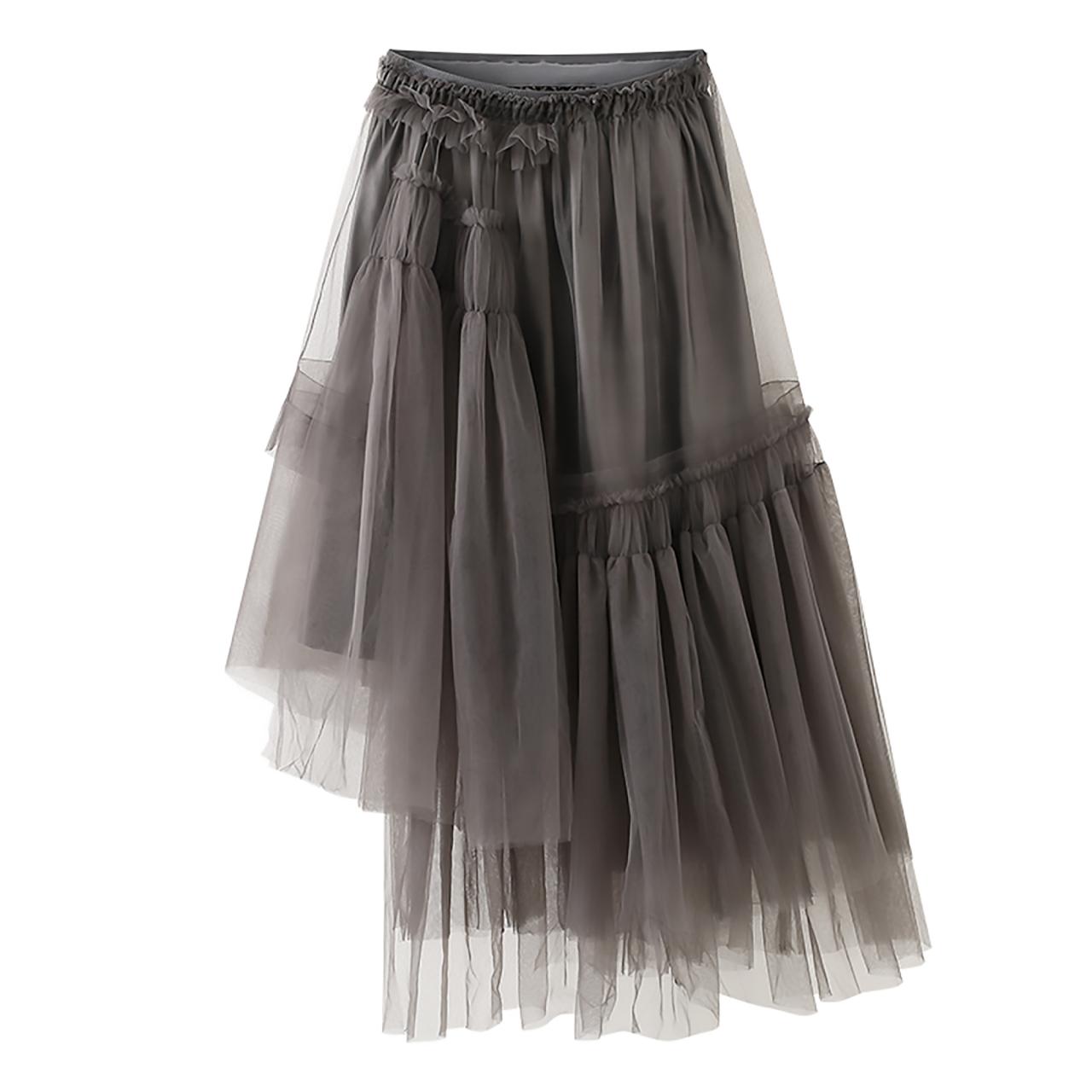 S40 New Arrival Skirt, Street Style Skirt,Tulle Skirt,Fashion Women Skirt,Spring Autumn Skirt ,Ankle-Length Skirt