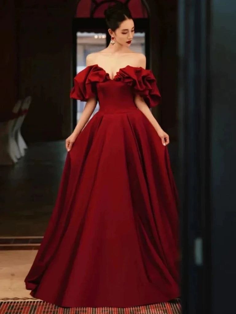 red dress with puffy skirt Red dress with puffy skirt