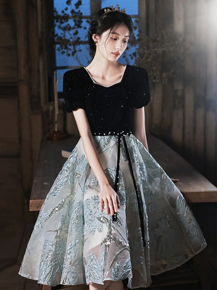 fitted top full skirt dress The Lynette Dress