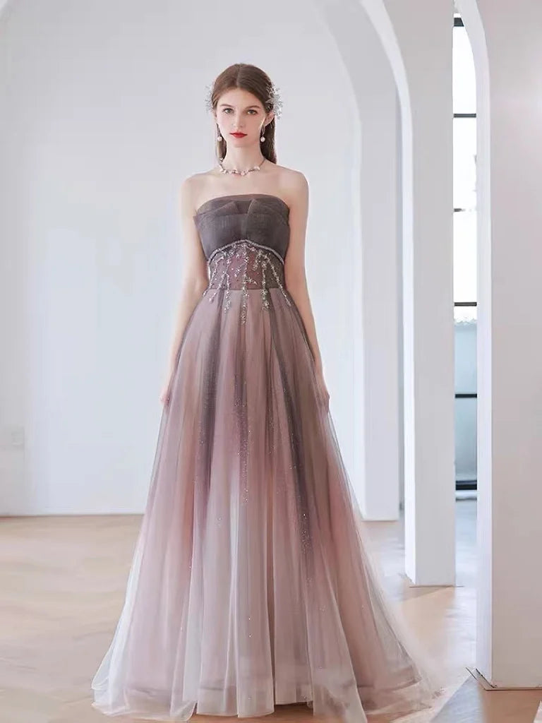formal dresses with beading Champagne, Black | Strapless Beaded Mermaid Gown with Illusion Bodice &  Sweetheart Neckline CDCC6018 main image 0