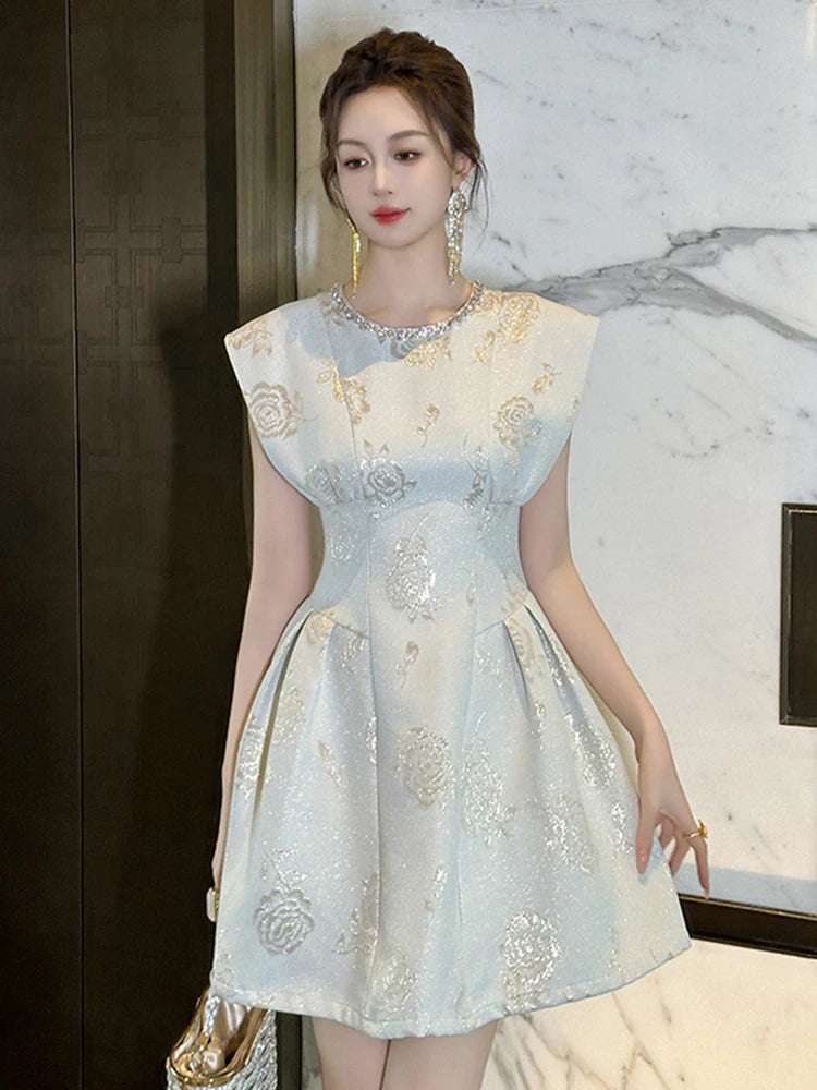 white christmas dresses Ivory Satin Floral Print Cowl Neck Maxi Dress main image 1