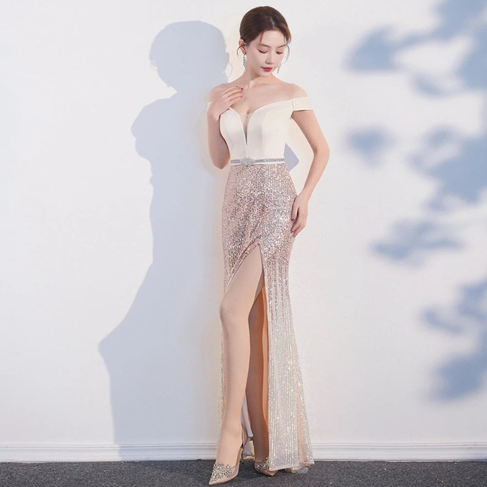 Prom Dress Sweetheart Ankle-length Sequin Evening Dresses Mermaid Sexy Prom  Dresses With Split on Luulla
