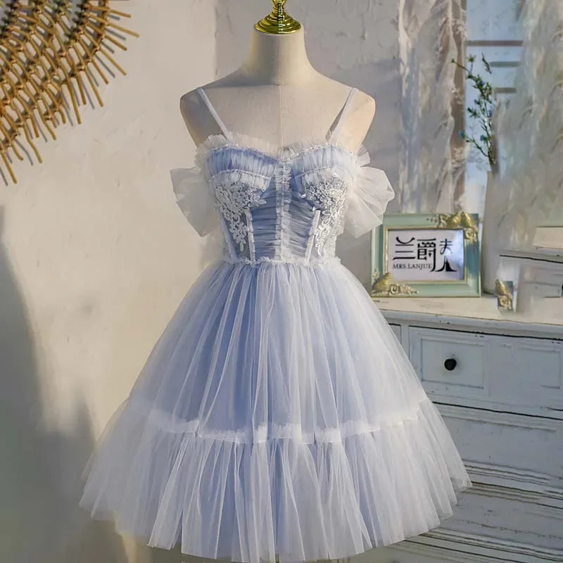 Lace Corset Tulle Dress With Adjustable Straps on Luulla