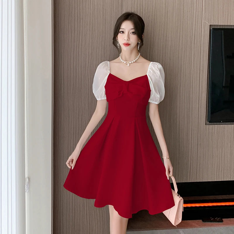 white christmas dresses Dark Red Straps Beautiful Simple Prom Dress Evening Dress PSK028 US0 / Red