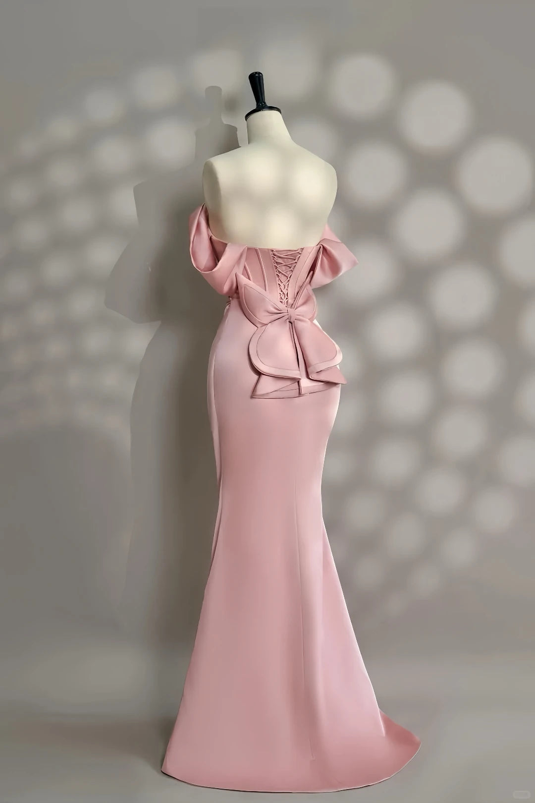 chinese dress ladies Zapaka Women Pink Corset Floral Mermaid Prom Dress with Slit Long Satin Formal Dress, Pink / US8