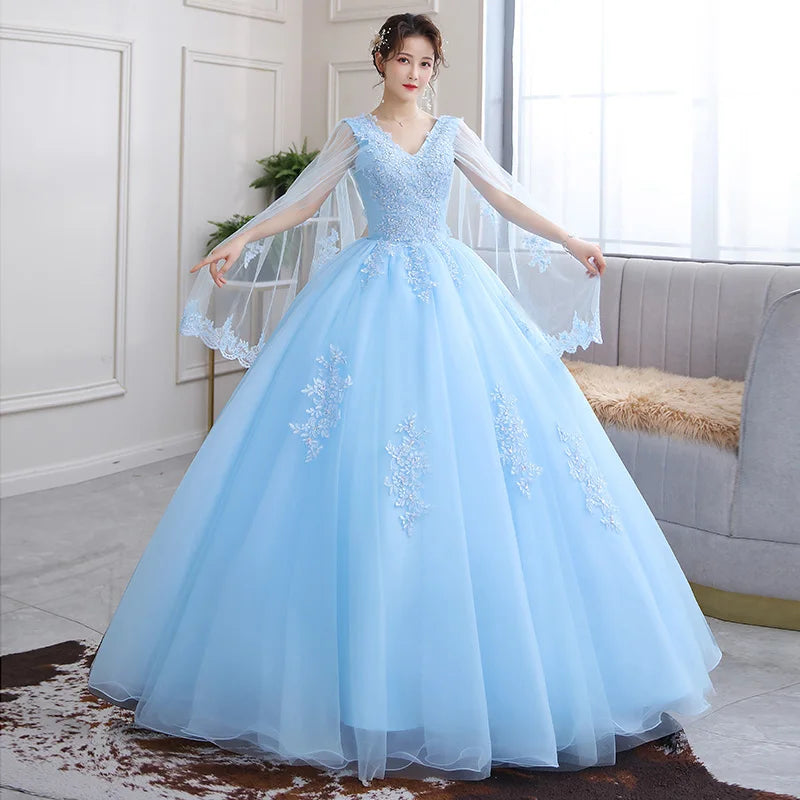 cape sleeve prom dress High Couture NR2260 Long Sleeve Formal Cape Dress