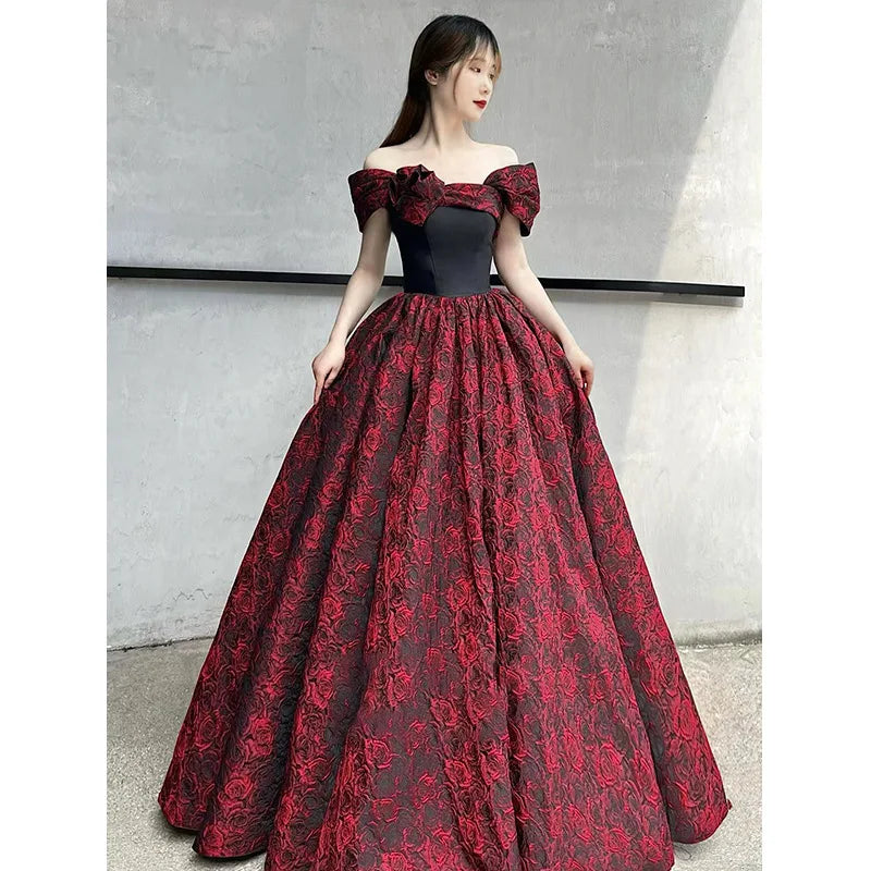 black and red dress combination Social Collision Black & Red Lace Twofer Long-Sleeve Dress