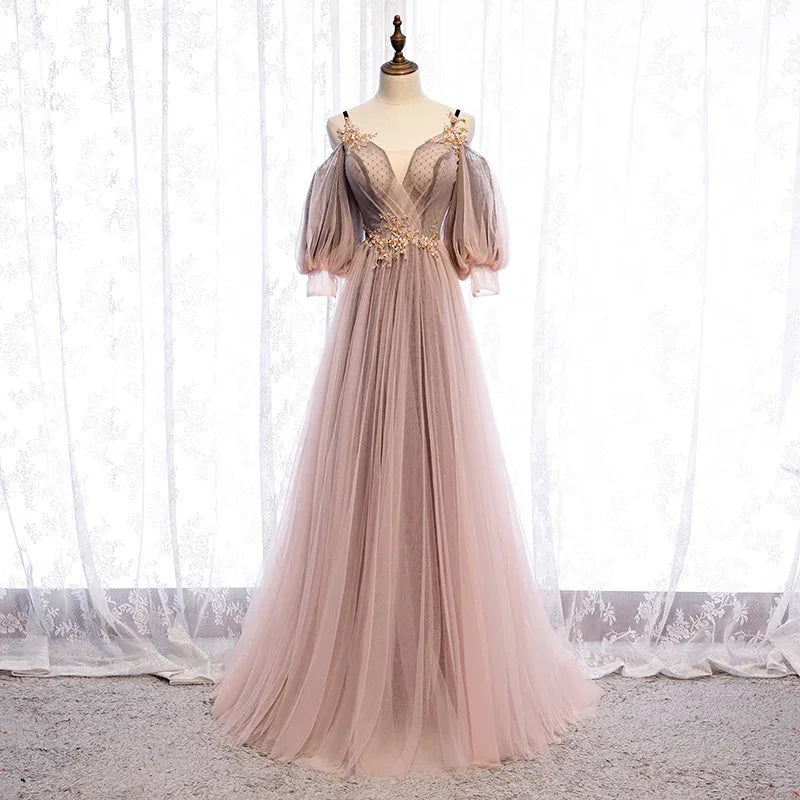 blush formal dresses long Elizabeth K GL1545 Prom Dress - Blush main image 0