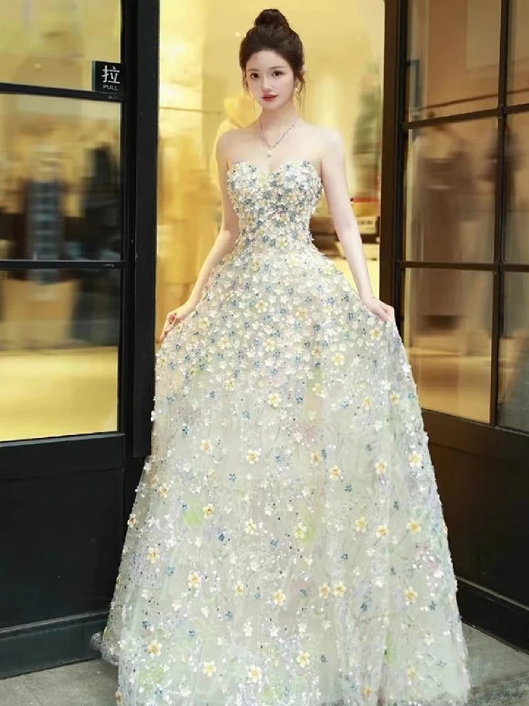 floral beaded mesh dress Shoshone Beaded Dress — Cisco's Gallery
