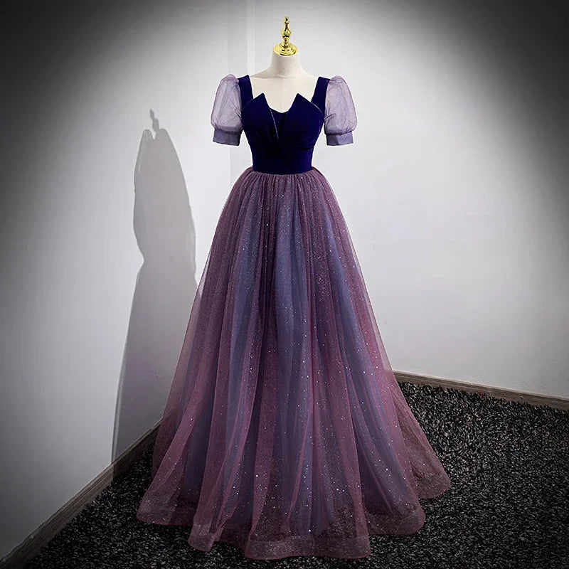 dark purple puff sleeve dress Princess Puff Dress in Palace Purple 24