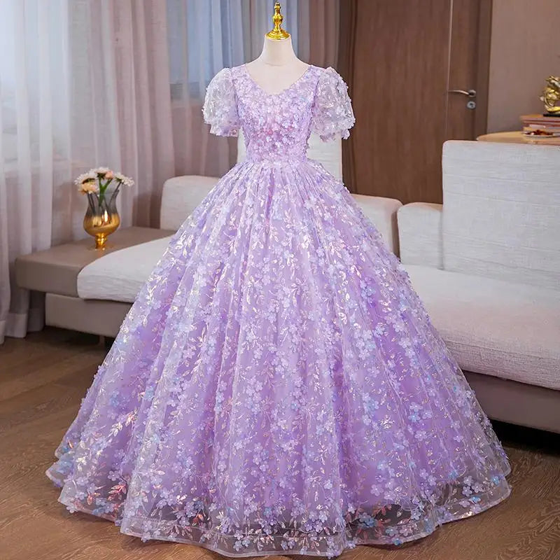 pamella roland evening dresses Open Back Layered Lavender Tulle Long Prom Dresses, Purple Formal Dres –  jbydress