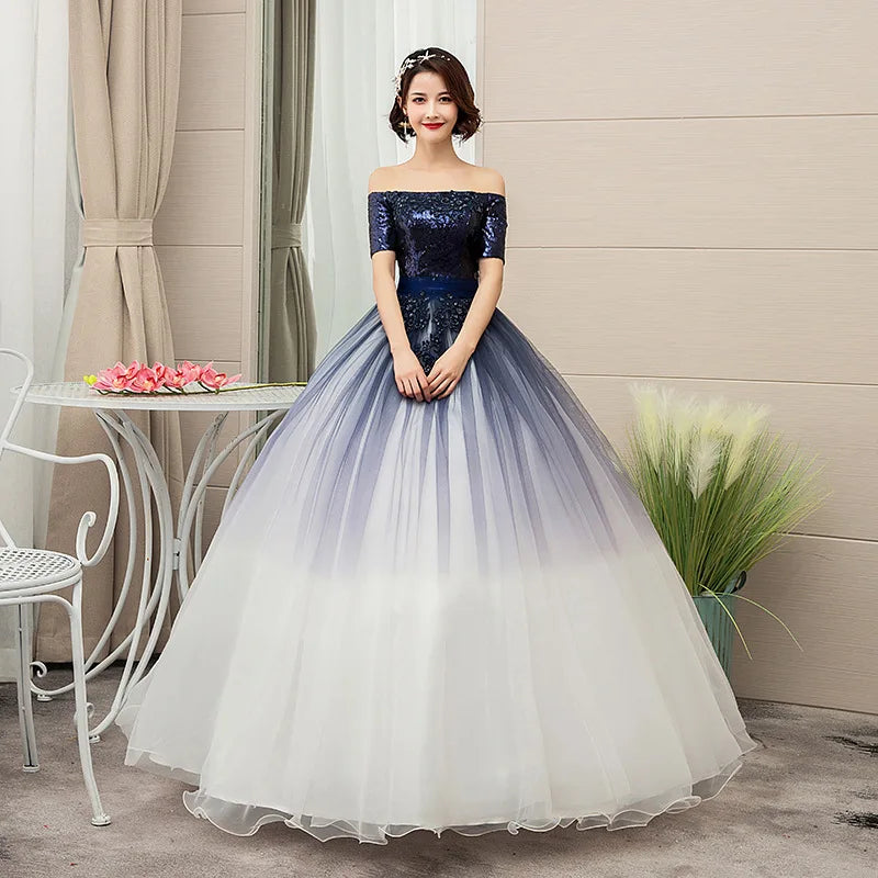 ombre off shoulder dress Ombr Off-Shoulder Jacquard Dress