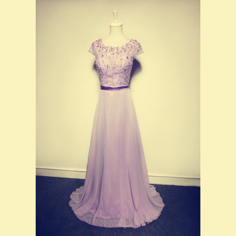 Pd311 Elegant Evening Dress,a-line Evening Dress,beading Evening Dress,chiffon Evening Dress