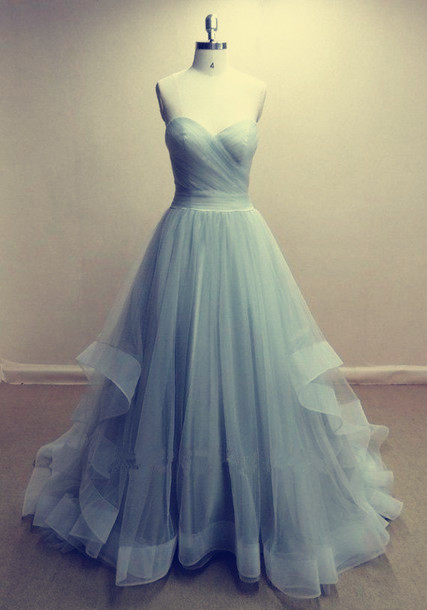Pd317 Charming Prom Dress,tulle Prom Dress,strapless Prom Dress,a-line Prom Dress,long Prom Dress,brief Prom Dress
