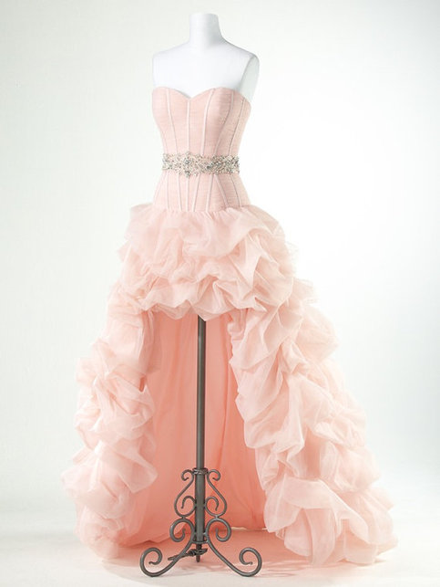 Pd438 High Quality Prom Dress,charming Prom Dress,high Low Prom Dress,strapless Prom Dress
