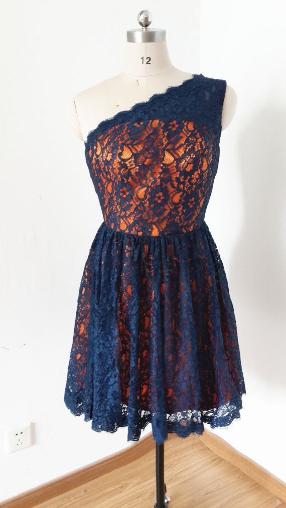 Hd08217 Charming Homecoming Dress,lace Homecoming Dress,one-shoulder Homecoming Dress,cute Homecoming Dress