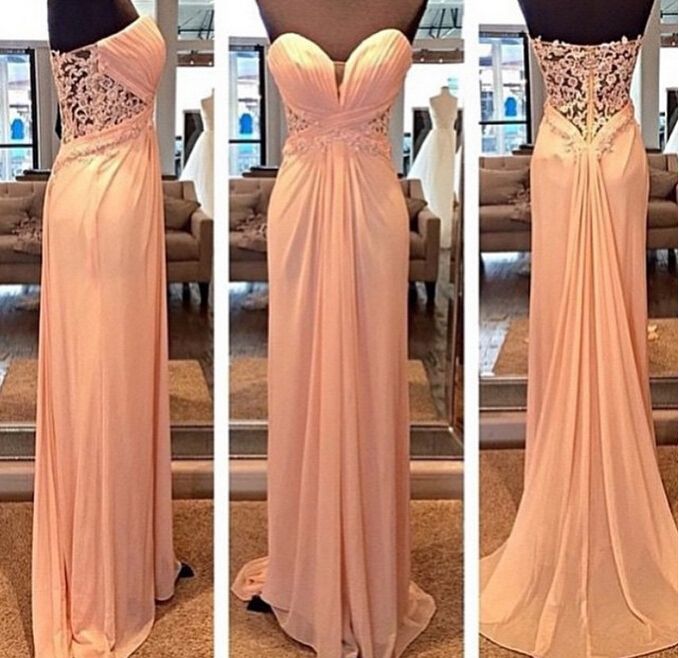 Pd10231 Charming Prom Dress,chiffon Prom Dress,lace Prom Dress,sweetheart Prom Dress,floor-length Prom Dress