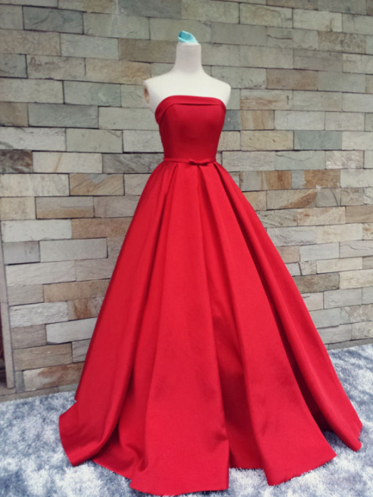 Pd10296 Charming Prom Dress,a-line Prom Dress,satin Prom Dress,noble Prom Dress,strapless Prom Dress