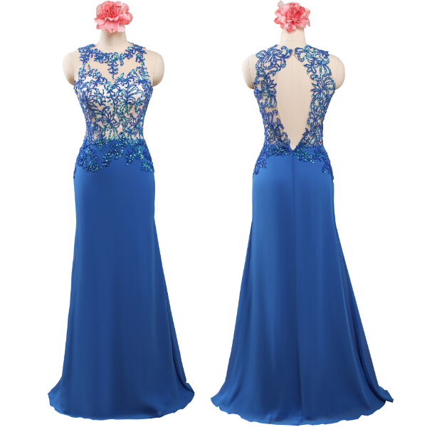 Pd12231 Charming Prom Dress,o-neck Prom Dress,mermaid Prom Dress,chiffon Prom Dress,noble Backless Prom Dress