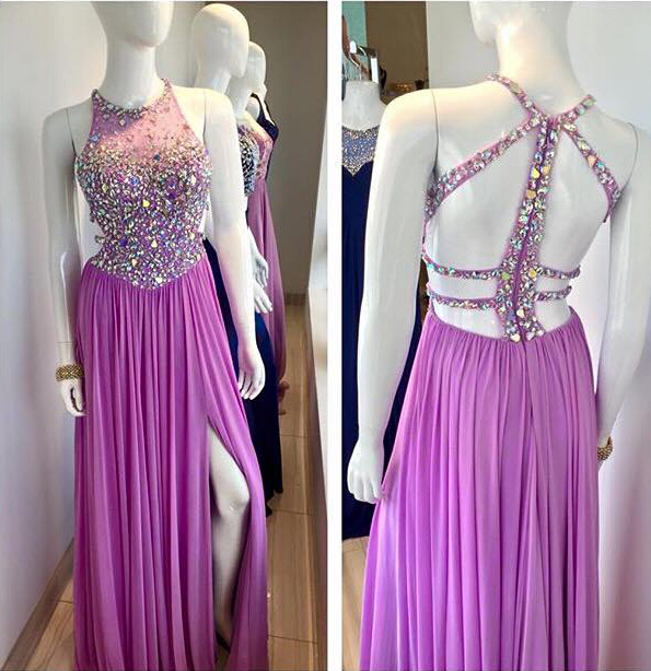 Pd603234 Charming Prom Dress,halter Prom Dress,beading Prom Dress,chiffon Prom Dress,a-line Evening Dress