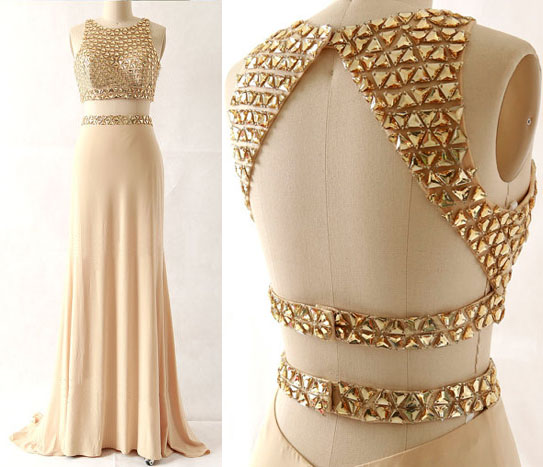 Pd603235 Charming Prom Dress,2 Pieces Prom Dress,beading Prom Dress,satin Prom Dress,mermaid Evening Dress