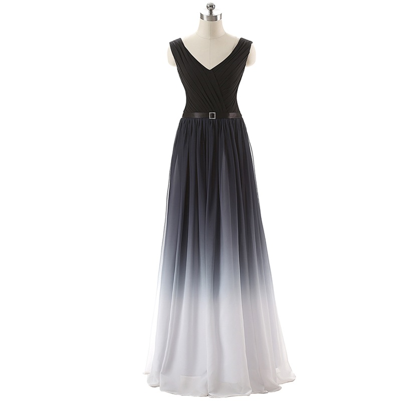 Pd604291 Charming Prom Dress,a-line Prom Dress,gradient Color Prom Dress,chiffon Prom Dress,brief Evening Dress