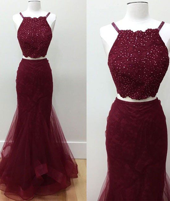 Pd70302 Charming Prom Dress,two Pieces Prom Dress,mermaid Prom Dress,tulle Evening Dress
