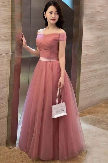 Pd70906 Charming Prom Dress,tulle Prom Dress, Off The Shoulder Prom Dress,a-line Evening Dress