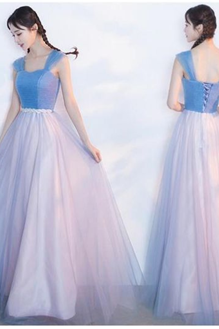 Pd71042 Charming Prom Dress,Tulle Prom Dress, A-Line Prom Dress,Scoop Evening Dress
