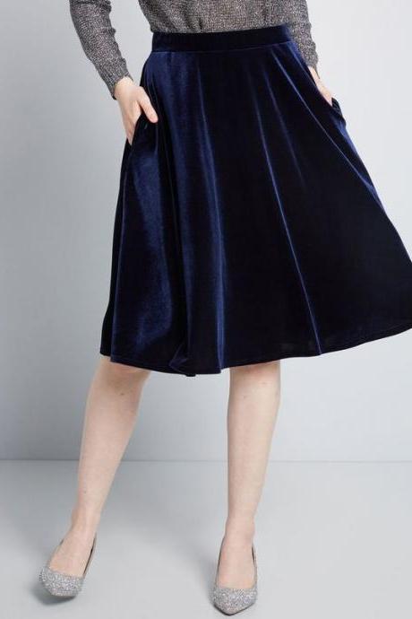 Pd81214 New Arrival Skirt, Street Style Skirt,Satin Skirt,Fashion Women Skirt,Spring Autumn Skirt ,Knee-Length Skirt