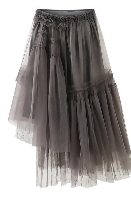 S40 Arrival Skirt, Street Style Skirt,tulle Skirt,fashion Women Skirt,spring Autumn Skirt ,ankle-length Skirt