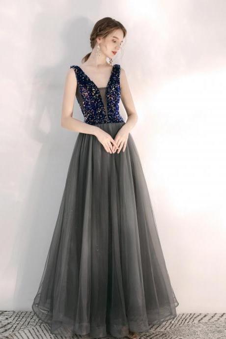 P43 Charming Prom Dress,Tulle Wedding Dresses,A-Line Prom Dresses,Beading Prom Gown