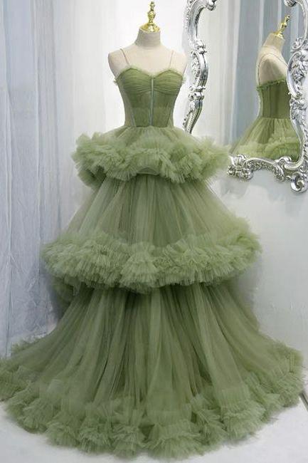 Green Formal Dresses for Women,Prom dresses 2022, Ball Gown, Long Dresses Tulle Dresses