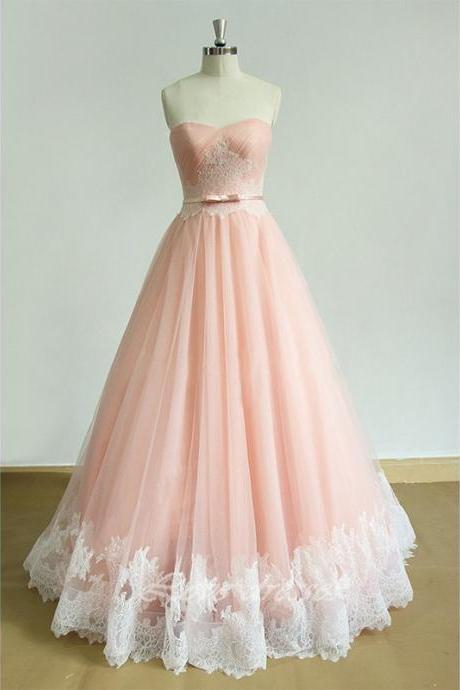 Pd605063 Charming Prom Dress,a-line Prom Dress,appliques Prom Dress,tulle Prom Dress,sweetheart Evening Dress