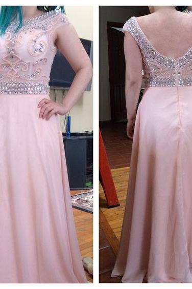 Pd61017 Charming Prom Dress,Chiffon Prom Dress,Beading Prom Dress,A-Line Evening Dress