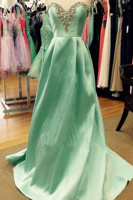Pd61214 Charming Prom Dress,sweetheart Prom Dress,satin Prom Dress,a-line Evening Dress